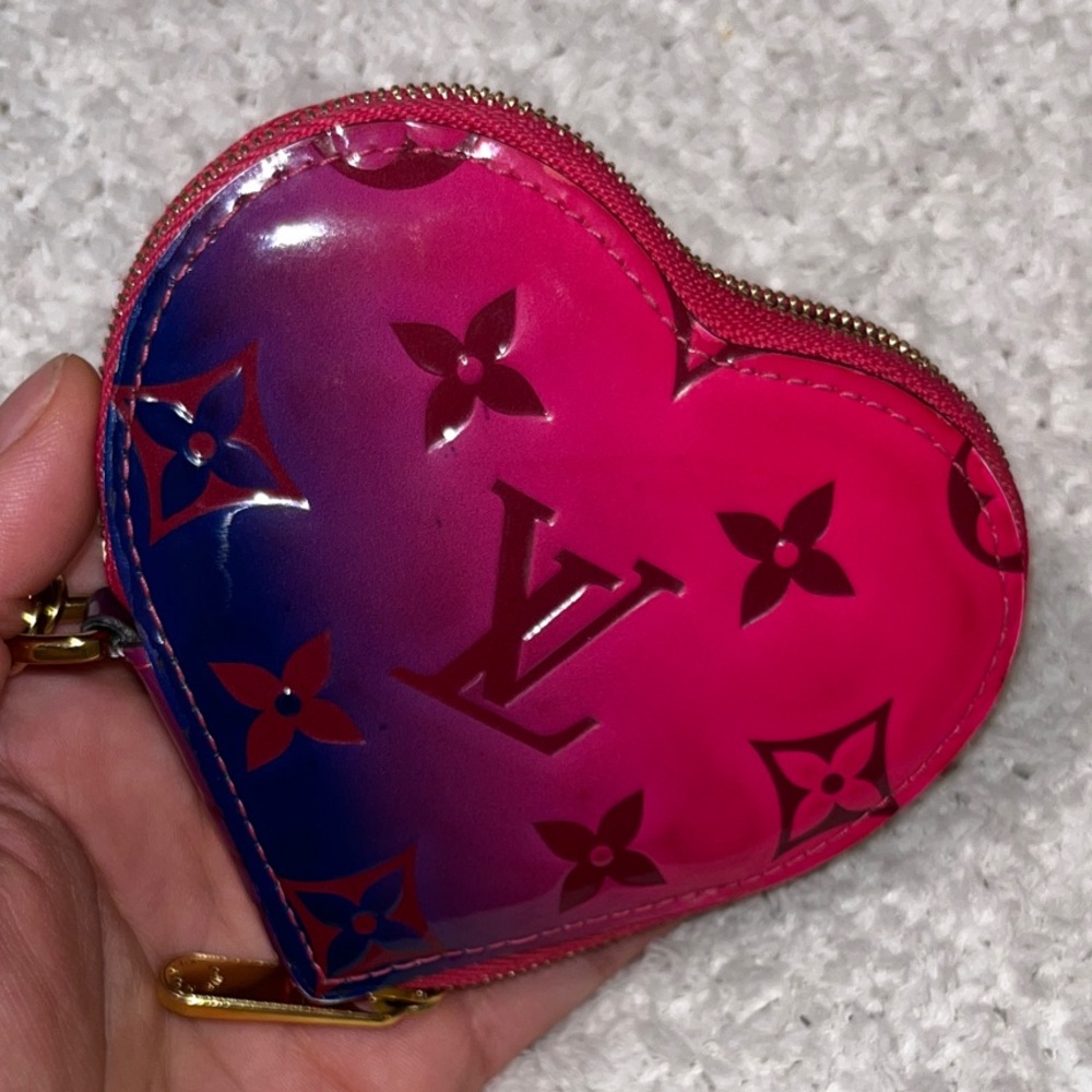 Louis Vuitton Vernis Patent Porte Monnaie Wallet Coeur Sunrise - Picture 9 of 14